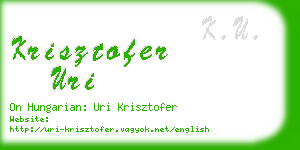 krisztofer uri business card